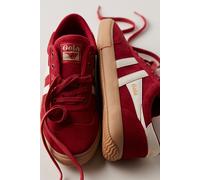 Gola Badminton Suede Sneakers at Free People in Deep Red/Off White/Gum, Size: US 8 - female