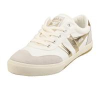 Gola Women's Badminton Sneaker, Off White/Gold, 5 UK