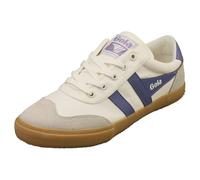 (8) Gola Badminton Womens Fashion Trainers in Off White Lavender
