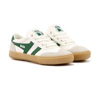 Gola Badminton Womens Casual Trainers in Off White Green - 6 UK