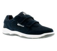 Gola Belmont Mens Navy Blue Touch Fastening Suede Wide Fit Trainers, Size: 14