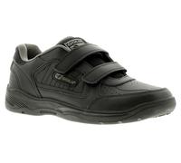 Gola Belmont Velcro Mens Black Leather Wide Fit Trainers, Size: 12