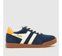 Gola Boys Elan Trainers in Navy & White, Suede, Size: 11.5 UK 11.5 (EU 30)