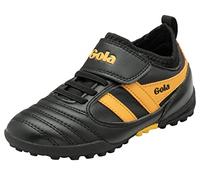 Gola Ceptor Turf QF (Quick Fasten) Football Child, Black/Sun, 12 UK