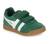 Kids Harrier Strap Trainers in Suede green/white