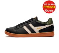 Gola Classics Equipe II Leather Mens Casual Retro Vintage Trainers Black