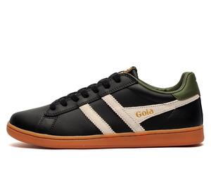 Gola Classics Equipe II Leather Mens Trainers - Black - Size UK 8
