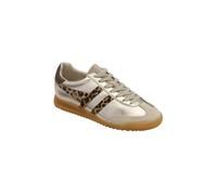 Gola Women's Torpedo Glimmer Safari Sneakers, Gold/Leopard/Dark Brown, 9