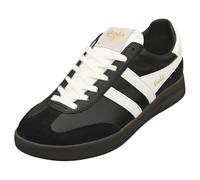 Gola Cyclone Le Women's Lace Up Retro Suede Leather Trainers (Black White, UK 7)