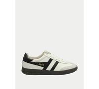 Gola Cyclone Leather Lace Up Trainers White/Black