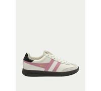 Gola Cyclone Leather Lace Up Trainers White Mix