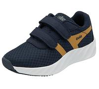 Gola Draken Twin Bar QF Road Running Shoe, Navy/Deep Sun, 12 UK Child