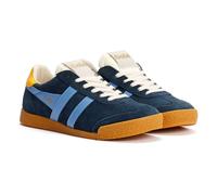Gola Elan Suede WoMens Navy/Vista Blue/Sun Trainers - Size UK 6