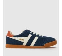 Gola Elan Mens Navy/Off White/Moody Orange Leather Lace Up Trainers