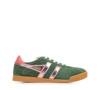 Gola Elan W Green Suede Womens trainers CLB790-NK in a Plain Suede Leather in Size 6