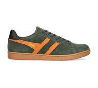 Gola Equipe II Suede CMB387NE Trainers, Dark Khaki Moody Orange Black, 12 UK