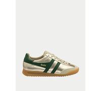 Gola female Torpedo Glimmer Leather Metallic Trainers - 6 - Gold, Gold