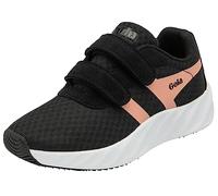Gola Draken Twin Bar QF Road Running Shoe, Black/Coral, 1 UK Child