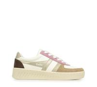 Gola Grandslam Quadrant CLB207KY Women's Trainers, Off White Light Caramel Gold Dark Brown, 6 UK