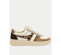 Gola Grandslam Safari Quadrant Leather Trainers White Mix