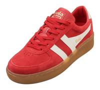 Gola Women's Grandslam Suede Sneaker, Red/Off White/Gum, 4 UK