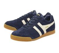Gola Harrier Mens Suede Trainers Sneakers Shoes 7 - 12 White/Navy Lace Up Casual