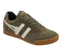Gola Harrier Classics Mens Khaki White Suede Sneakers Trainers Shoes Size 8-12