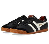 Gola Harrier Leather Men's Low Pro Offwht Classics Retro Trainers (Black White, UK 10)