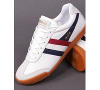 Gola Harrier Leather Trainer White / Navy / Red