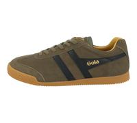 Gola Harrier Men's Low Pro Black Sun 1968 Retro Trainers (Khaki, UK 12)