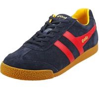 Gola Harrier Mens Suede Trainers Sneakers Shoes 6 - 12 Navy Lace Up Casual