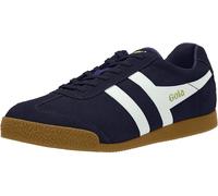 Gola Harrier Mens Suede Trainers Sneakers Shoes 7 - 12 White/Navy Lace Up Casual