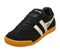 Gola Harrier Mirror Womens Classic Trainers in Black Gold - 4 UK