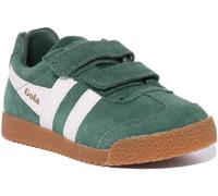 Gola Harrier Strap Sneaker, Evergreen/Off White, 13 UK Child