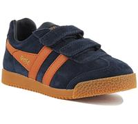 Gola Harrier Strap Sneaker, Navy/Moody Orange, 9 UK Child