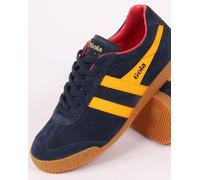 Gola Harrier Suede Trainer Navy / Golden Yellow