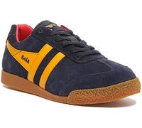 Women's Gola Harrier Suede Women's Navy/Sun Trainers - Blue - Size: 4