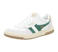 Gola Women's Hawk Sneaker, White/Dark Green/Gold, 11
