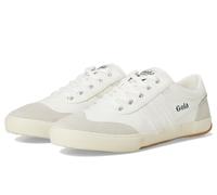 Gola Men's Badminton Sneaker, Off White/Off White/Evergreen, 12