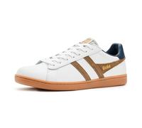 Gola Mens Equipe II Leather, White/Tobacco/Navy, 9