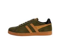 Gola Men's Equipe Ii Suede Sneaker, Khaki/Tobacco/Black, 10 UK