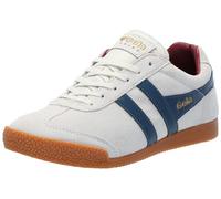 Gola Men's Harrier Fashion Sneaker, Off-White/Vintage Blue/Deep Red, 9 UK