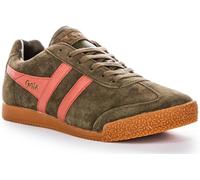 Gola Harrier Mens Khaki Orange Classic Trainers - 8 UK