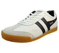 Gola Men's Harrier Leather Sneaker, White Black, 8 UK
