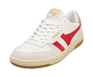 Gola Mixed Hawk Sneakers, White/Raspberry/Gold, 40 EU, White Raspberry Gold, 7 UK