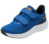 Gola Alzir Twin Bar QF Running Shoe, Blue/Black/Orange, 1 UK Child