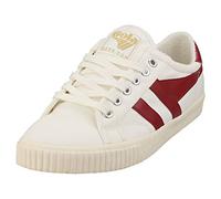 Gola Women's Tennis Mark Cox Sneaker, Off White/Deep Red, 3 UK