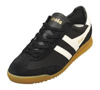 Gola Tornado Men's Weave Nylon Suede Trim to Toes Trainers (Black White, UK 9)