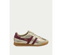 Gola Torpedo Glimmer Leather Metallic Trainers Gold Mix