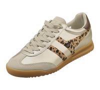 Gola Women's Torpedo Glimmer Safari Sneakers, Gold/Leopard/Dark Brown, 7